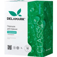 Концентрированный бесфосфатный стиральный порошок Delamark Universal, 3 кг
